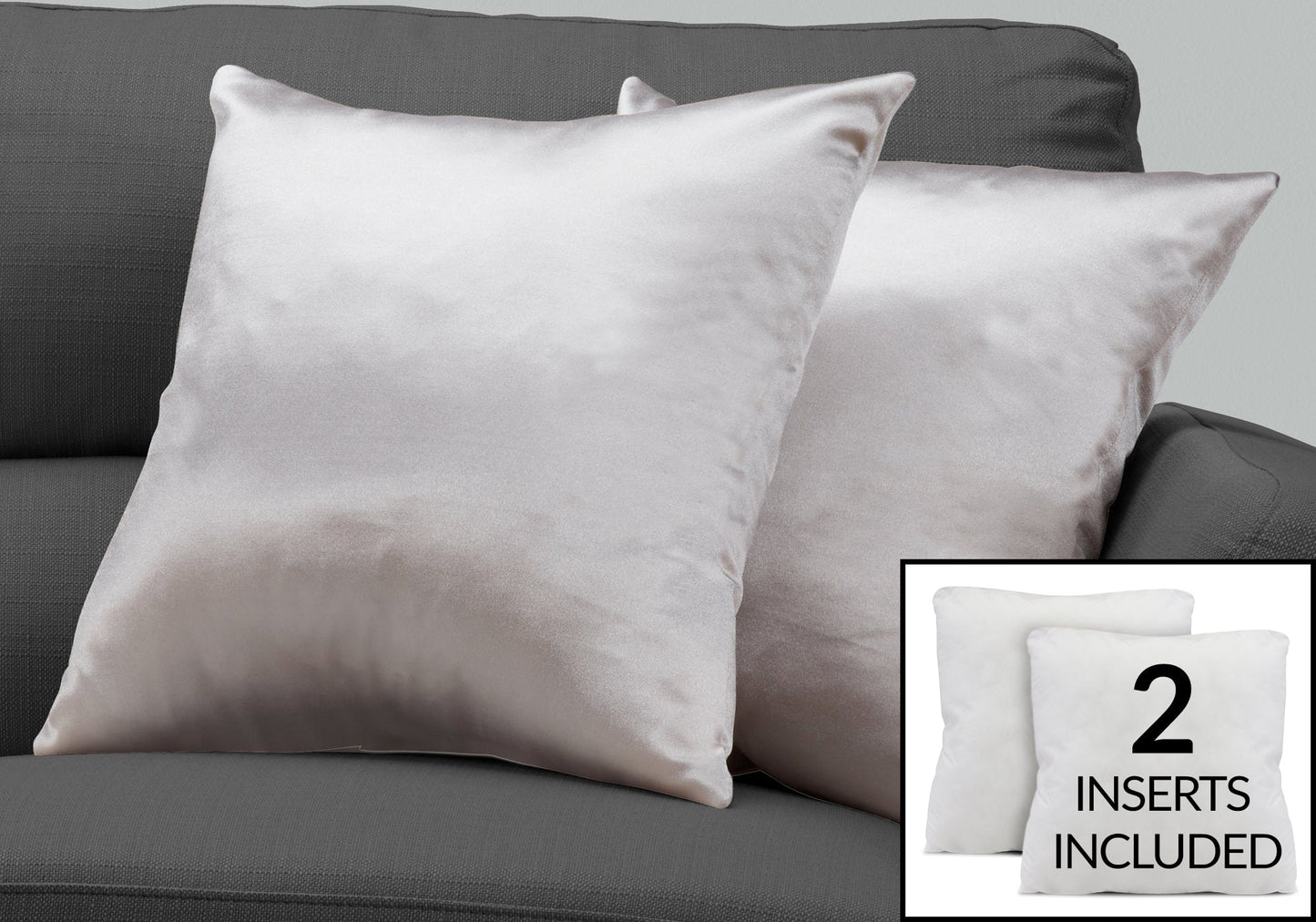 Set Of 2 Decorative Throw Pillows - 18 X 18