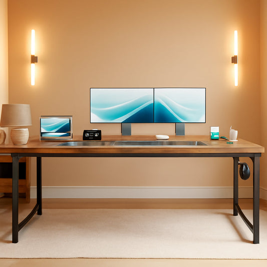 71 Inch Computer Desk With USB Ports For Office And Study
