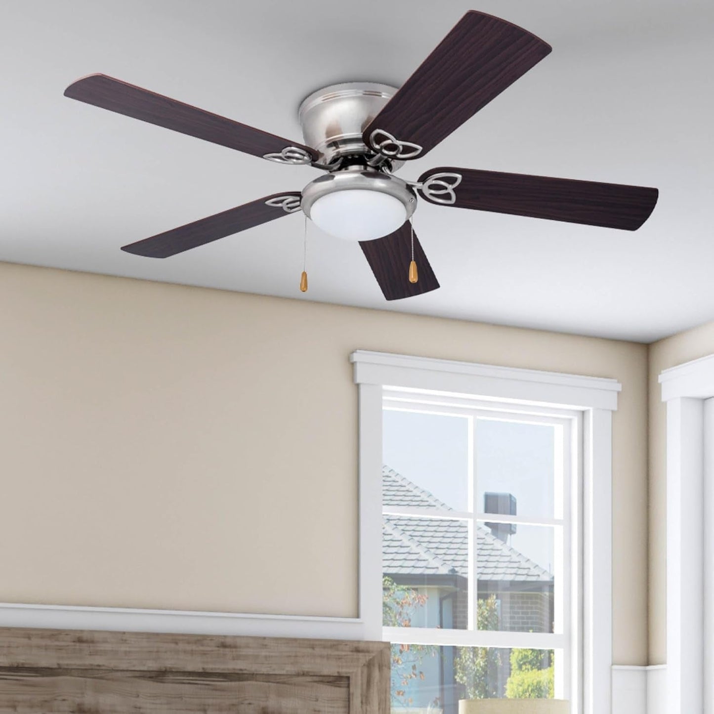52 Inch Energy Efficient Ceiling Fan LED Lighting Remote
