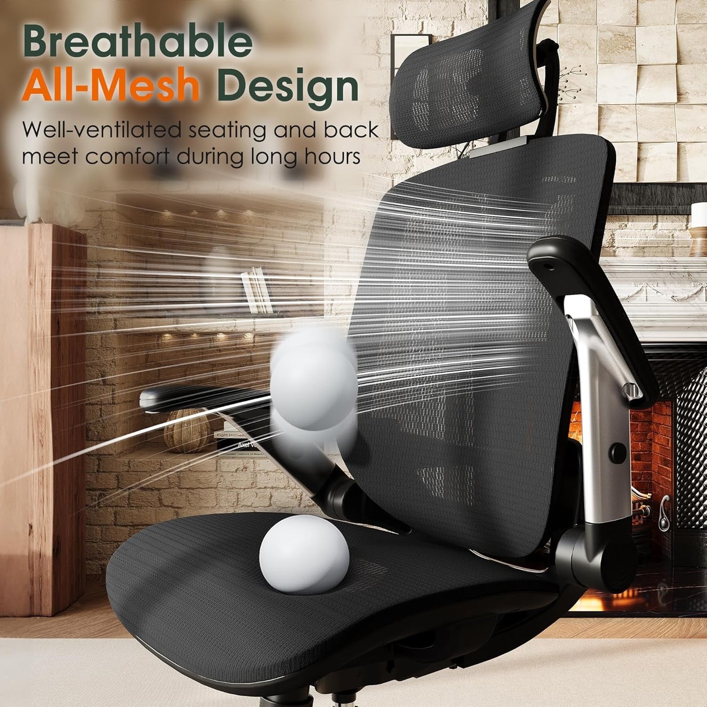 Big Tall Mesh Office Chair With Headrest And Tilt