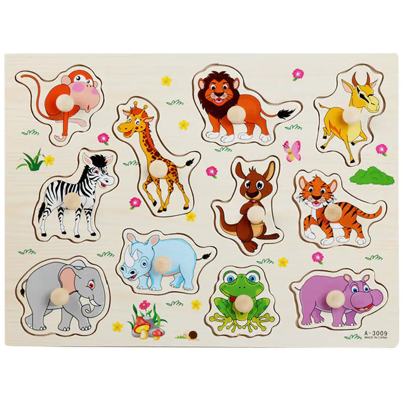 Montessori Pegged Wooden Puzzles
