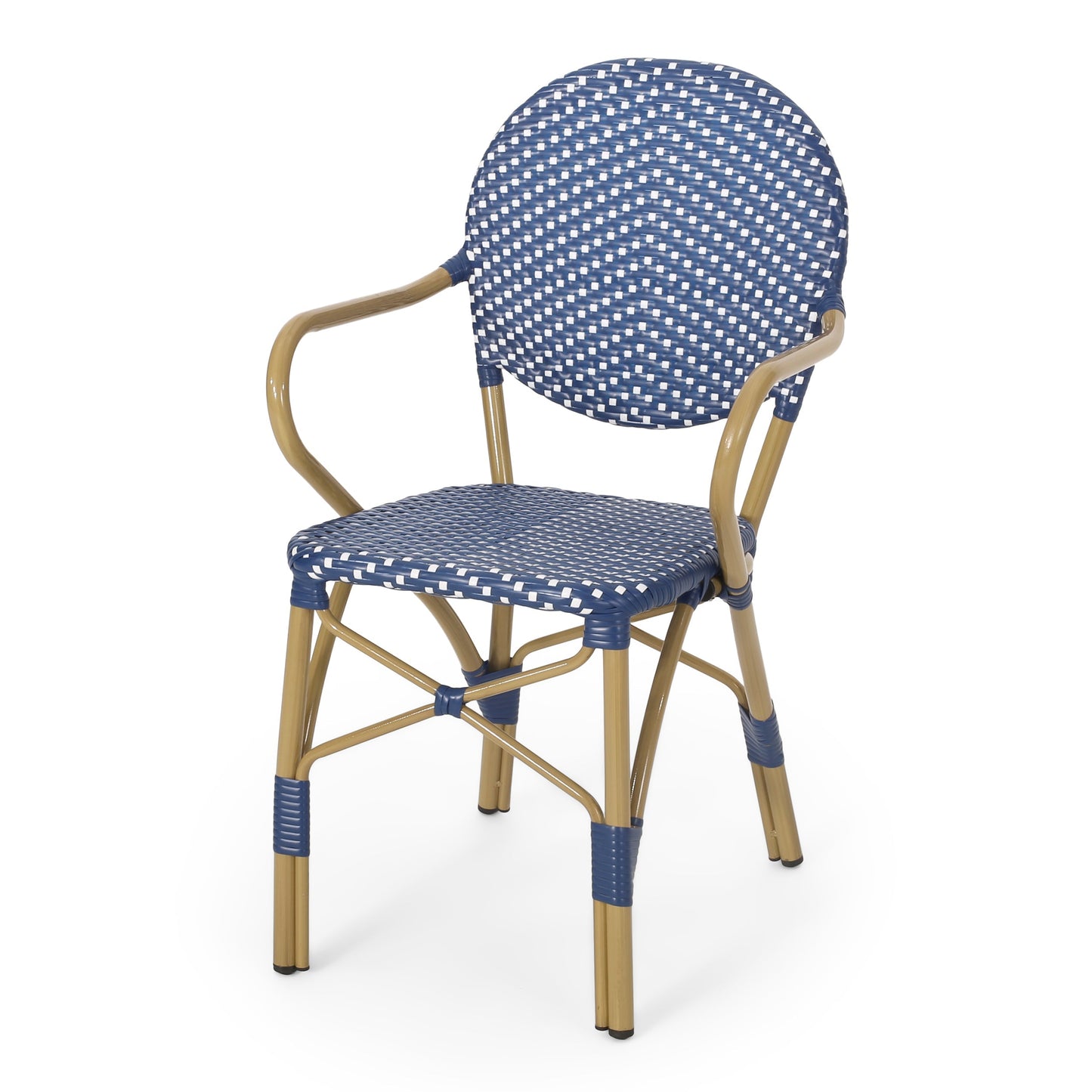 Outdoor PE Rattan and Aluminum 3 Piece French Bistro Set