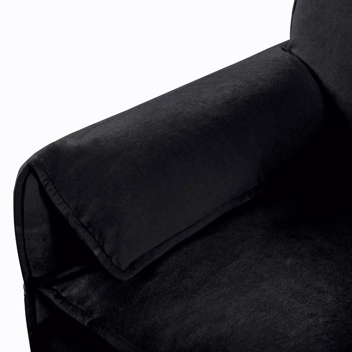 Modular Sectional Sofa, Oversized Deep Seat U Shaped Couch Set for Living Room, 4-Seater Comfy Cloud Couches with Two Movable Ottomans, DIY Combination, Chenille,Black