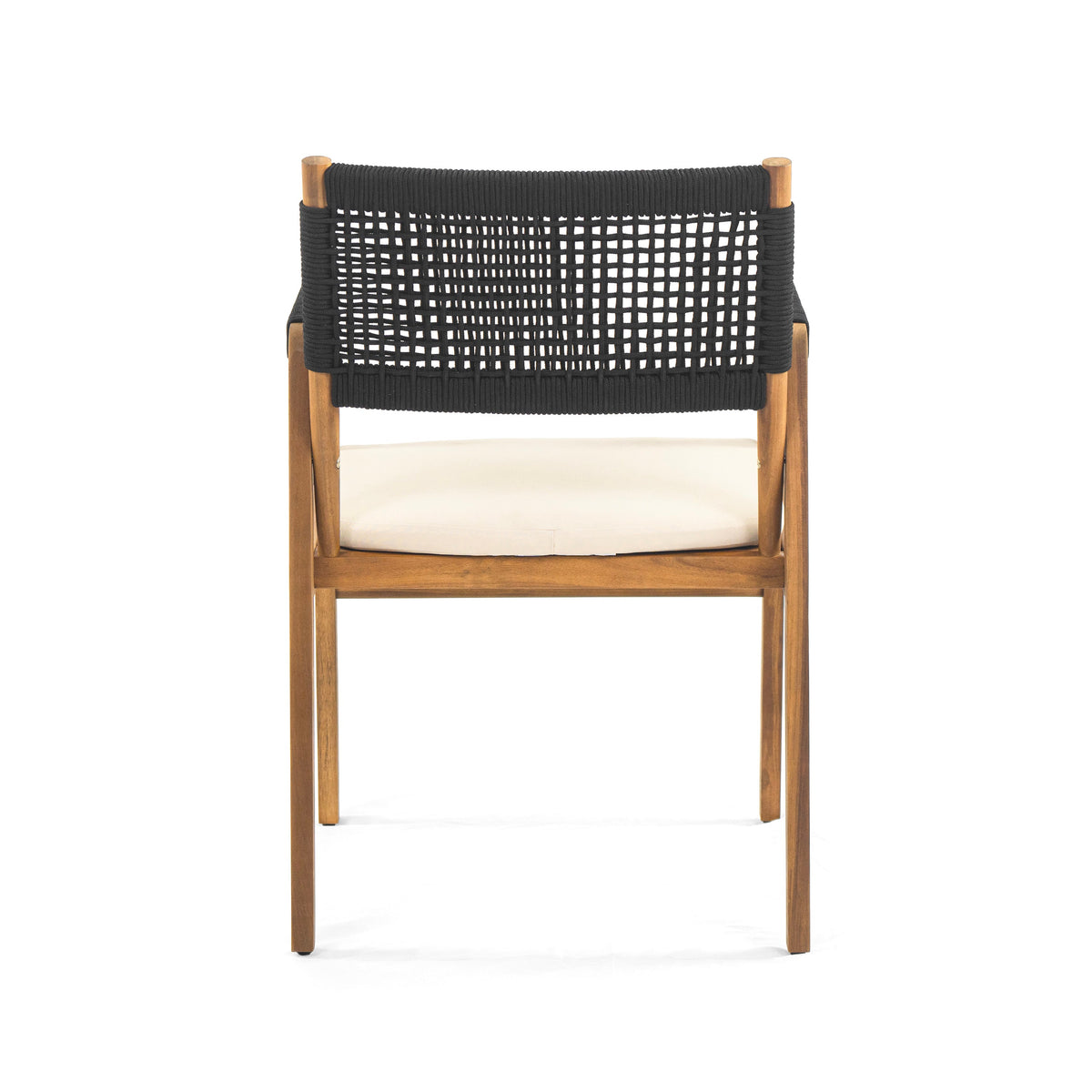 Outdoor Acacia Wood Dining Armchair with Cushion