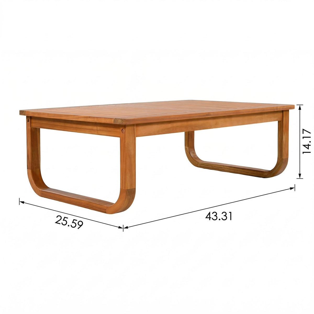 4-Piece Acacia Wood Outdoor Patio Furniture Set