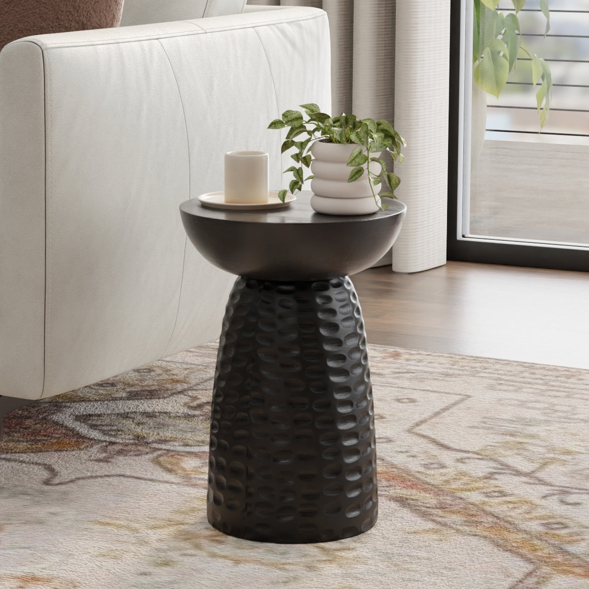 Boyd 13 Inch Solid Mango Accent Table