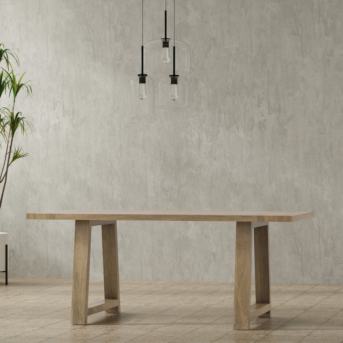 Whitley 72 Inch Wide Solid Mango Farmhouse Dining Table