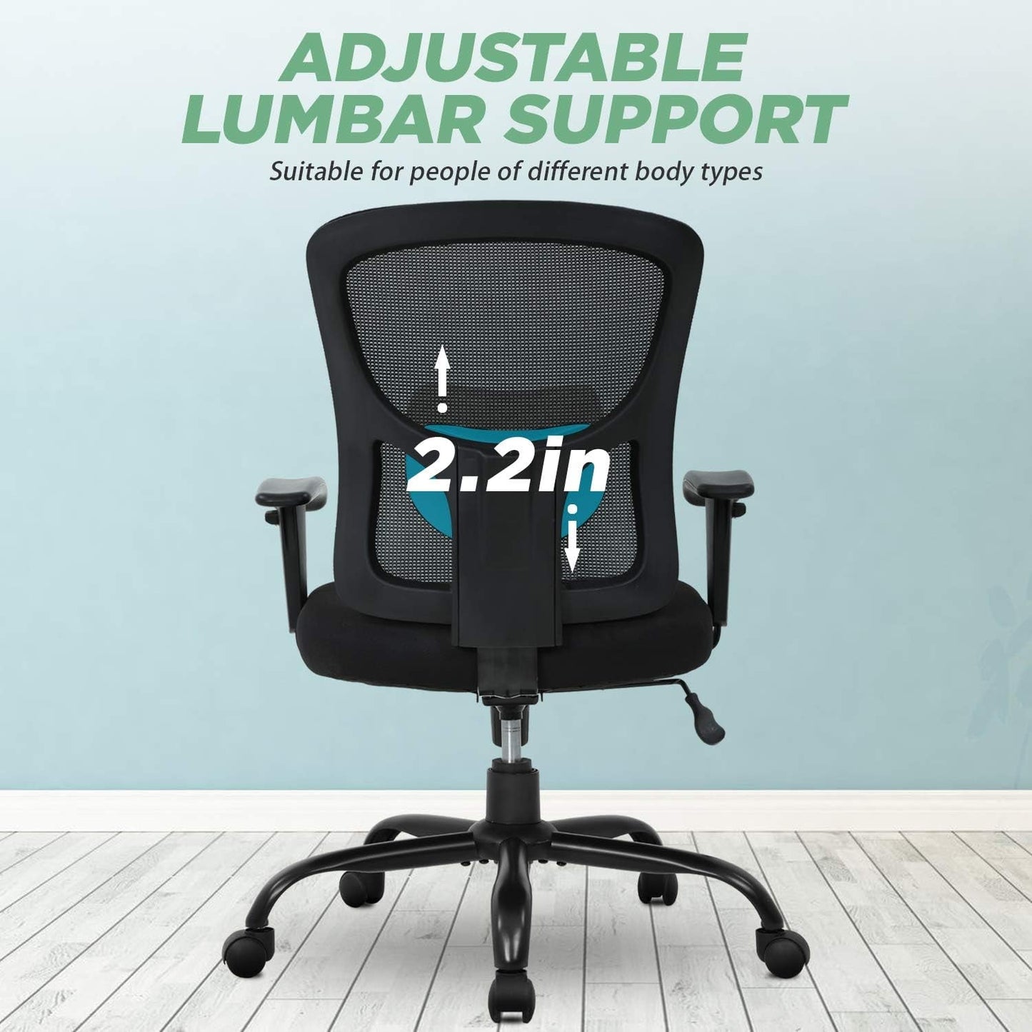 Big And Tall Office Chair 500 Pound Capacity Lumbar Support