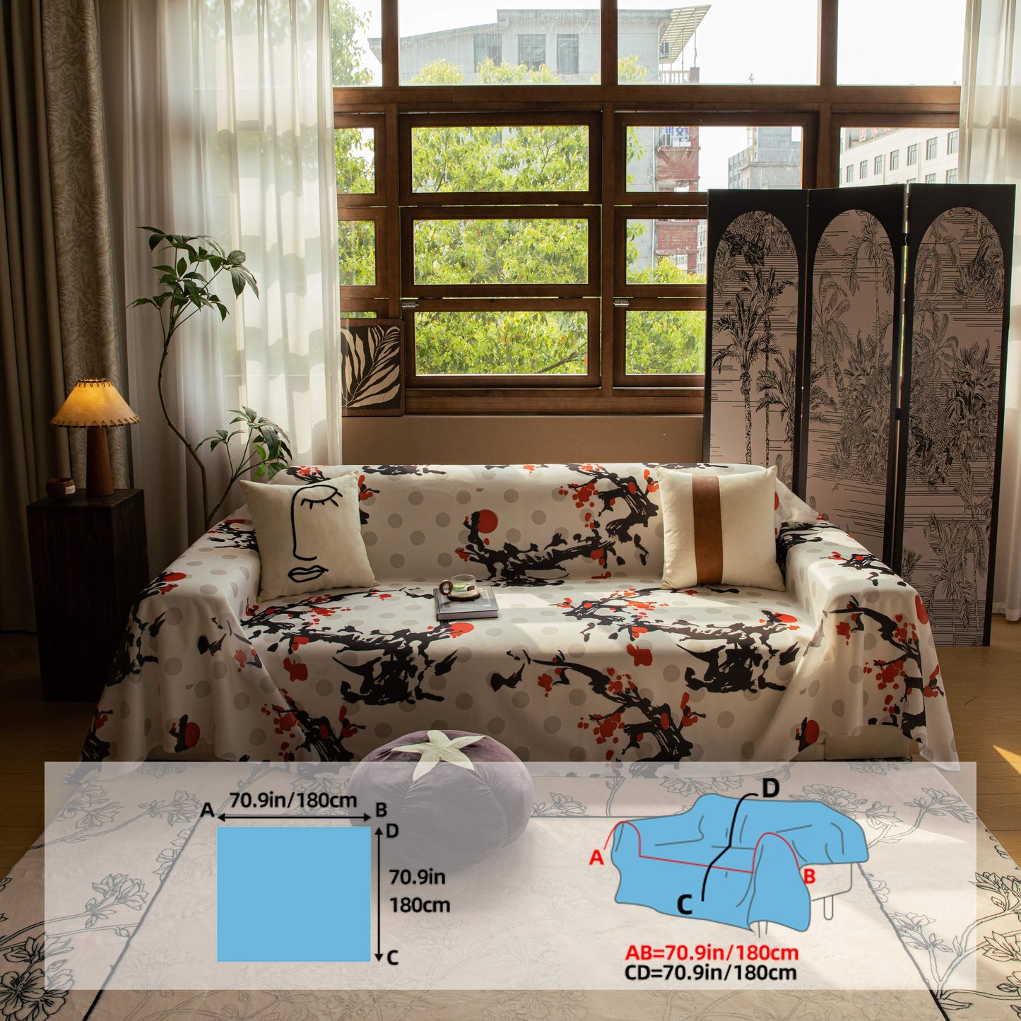 Ice Silk Extra Large Sofa Cover| Fully Protection & Cool Experience