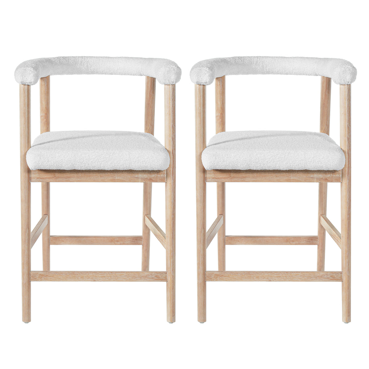 25'' Seat Height Bar Stools with Back - Set of 2
