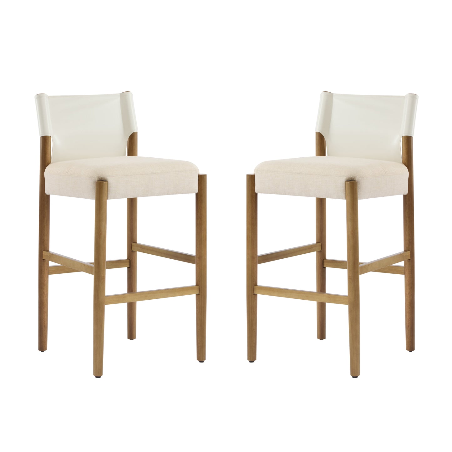 28.5'' Modern Solid Wood Bar Stool Set