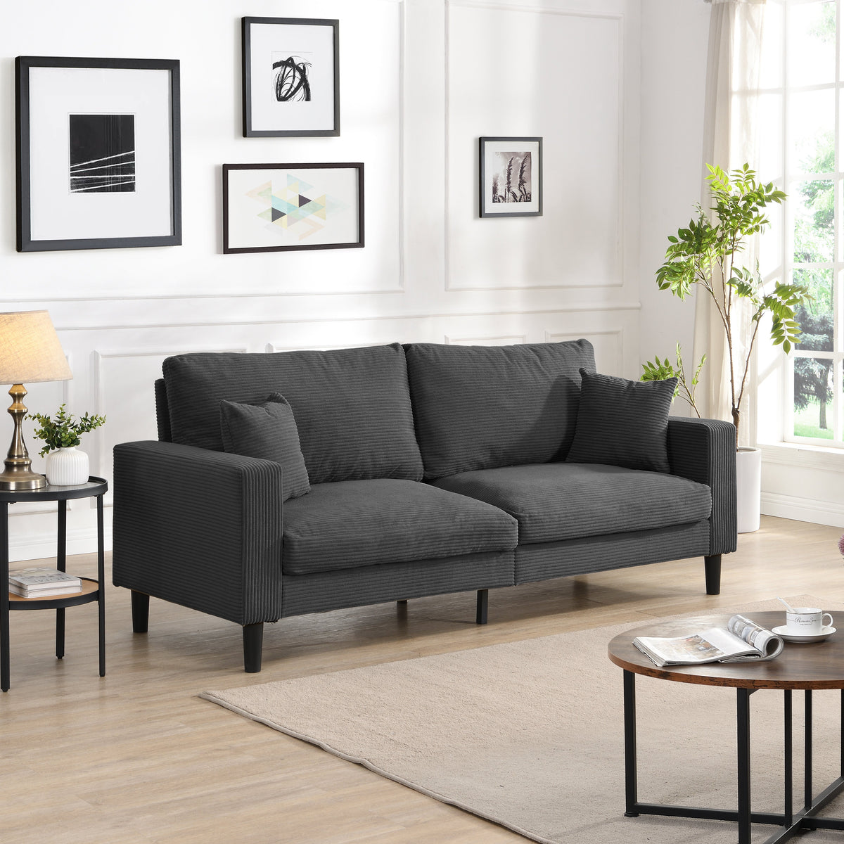 74" High Resilience Three Seater Sofa