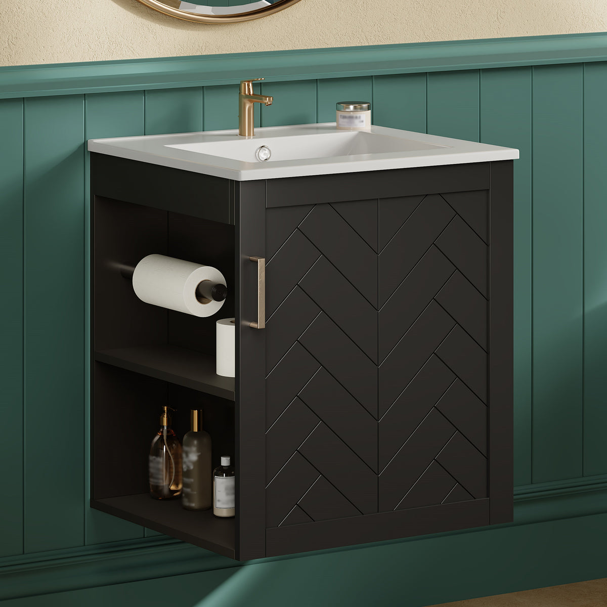 20" Wall Mounted Bathroom Cabinet with Sink Combo