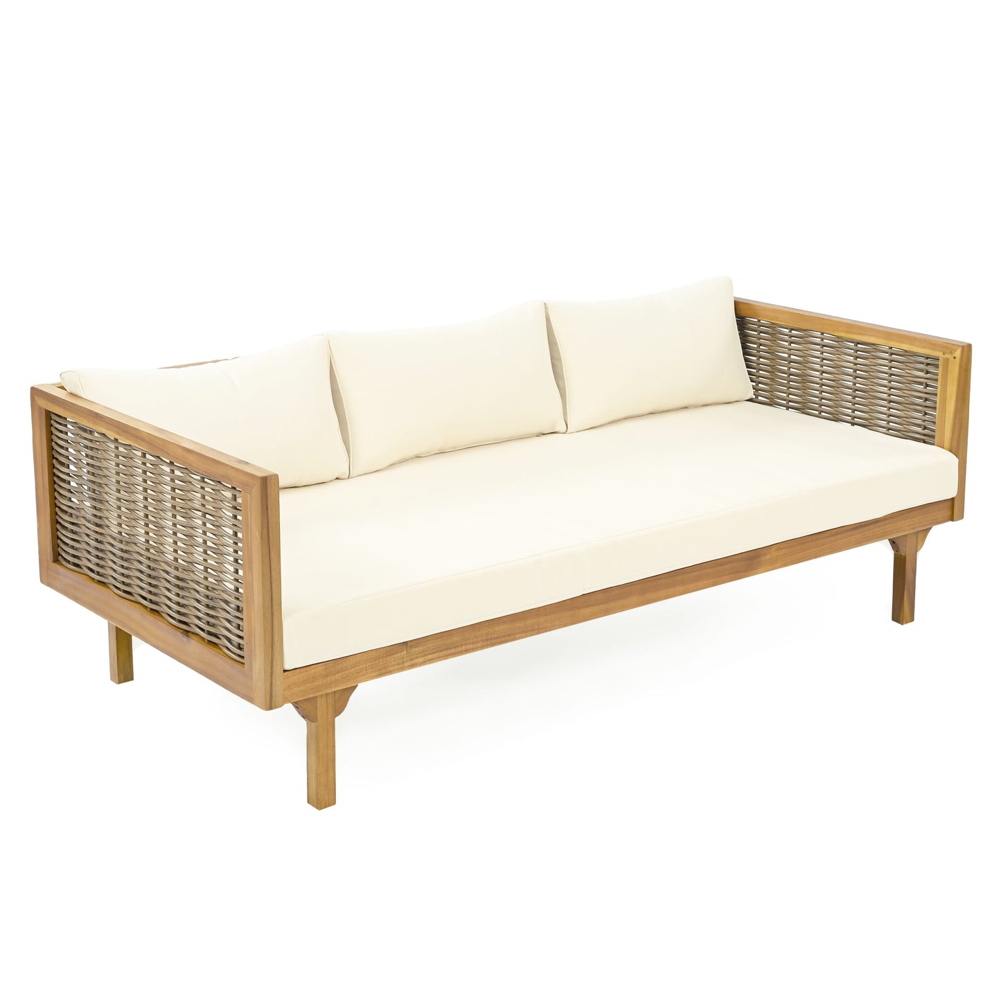 Claremont 3-Seater Daybed and Acacia Wood Patio Table Set