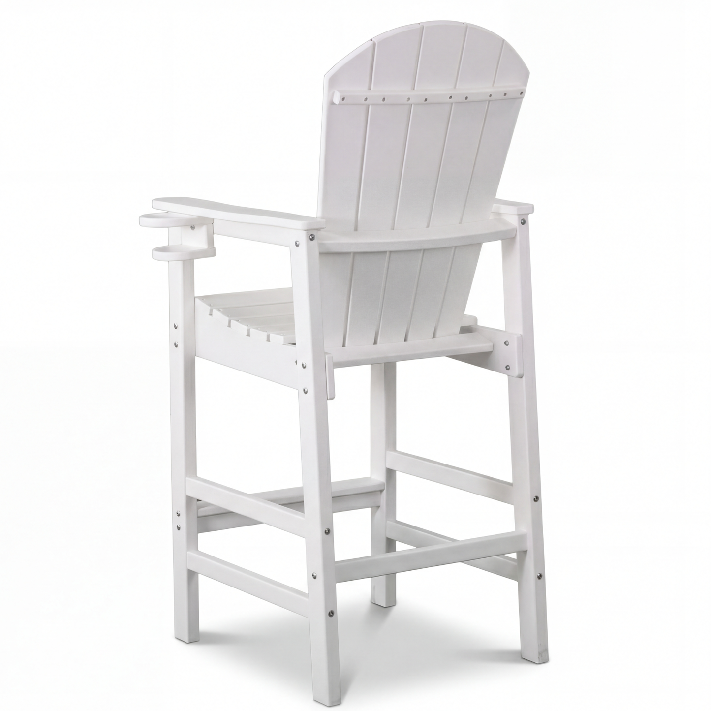 HDPE Bar Height Adirondack Patio Chair Outdoor Bar Chair With Cup Holder And Armrests