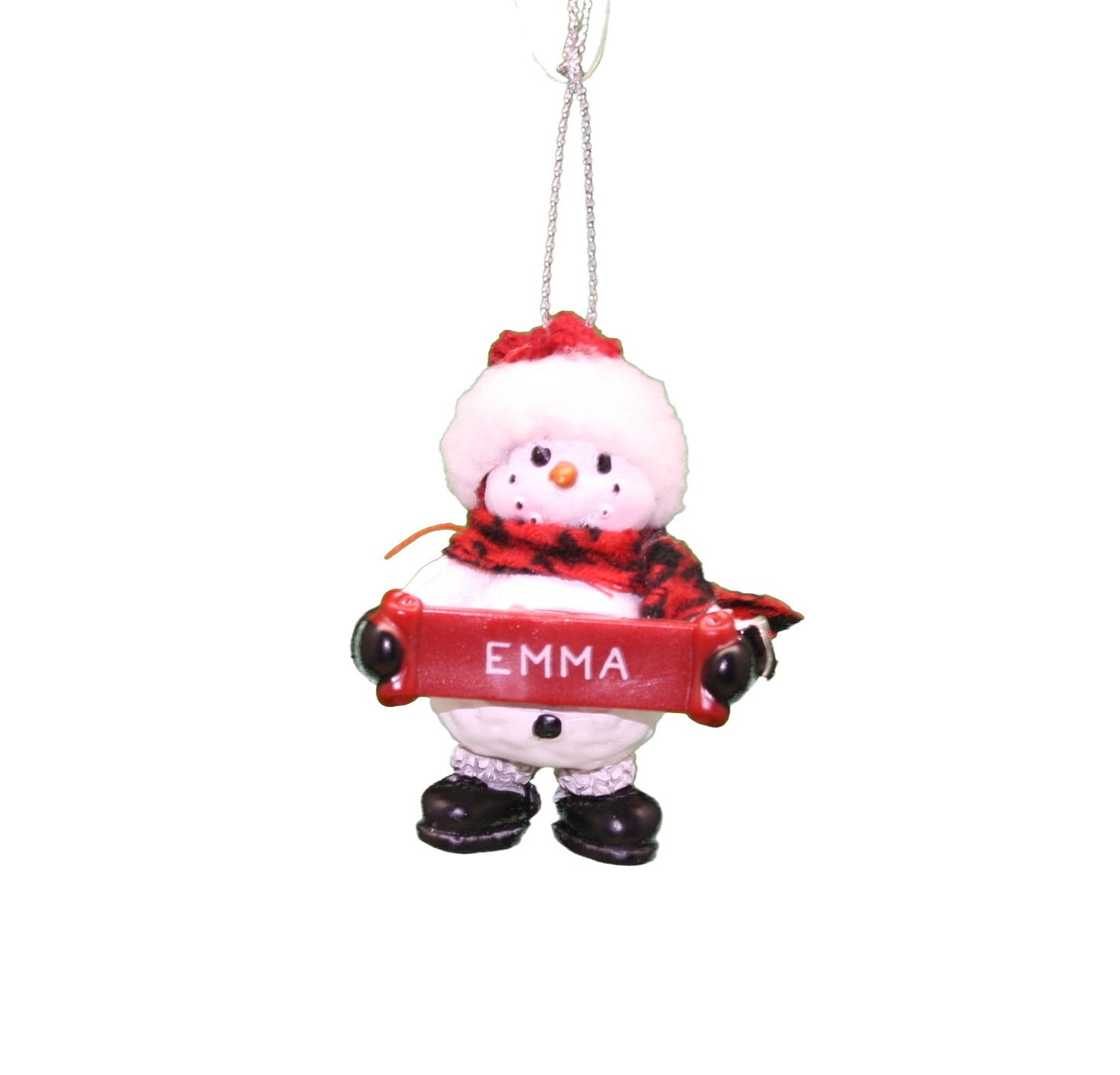 Cozy Snowman Ornament (Letters A - F) -