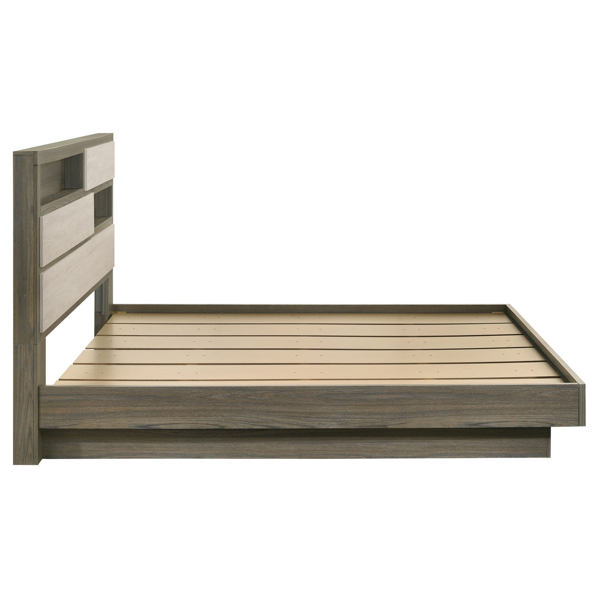 Grey Eastern King Platform Bed