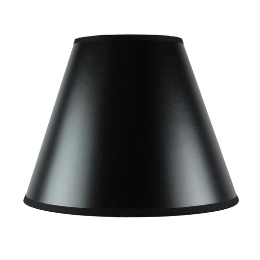 12"W x 10"H Bold Black with True Gold Lining Hard Back Empire Lampshade