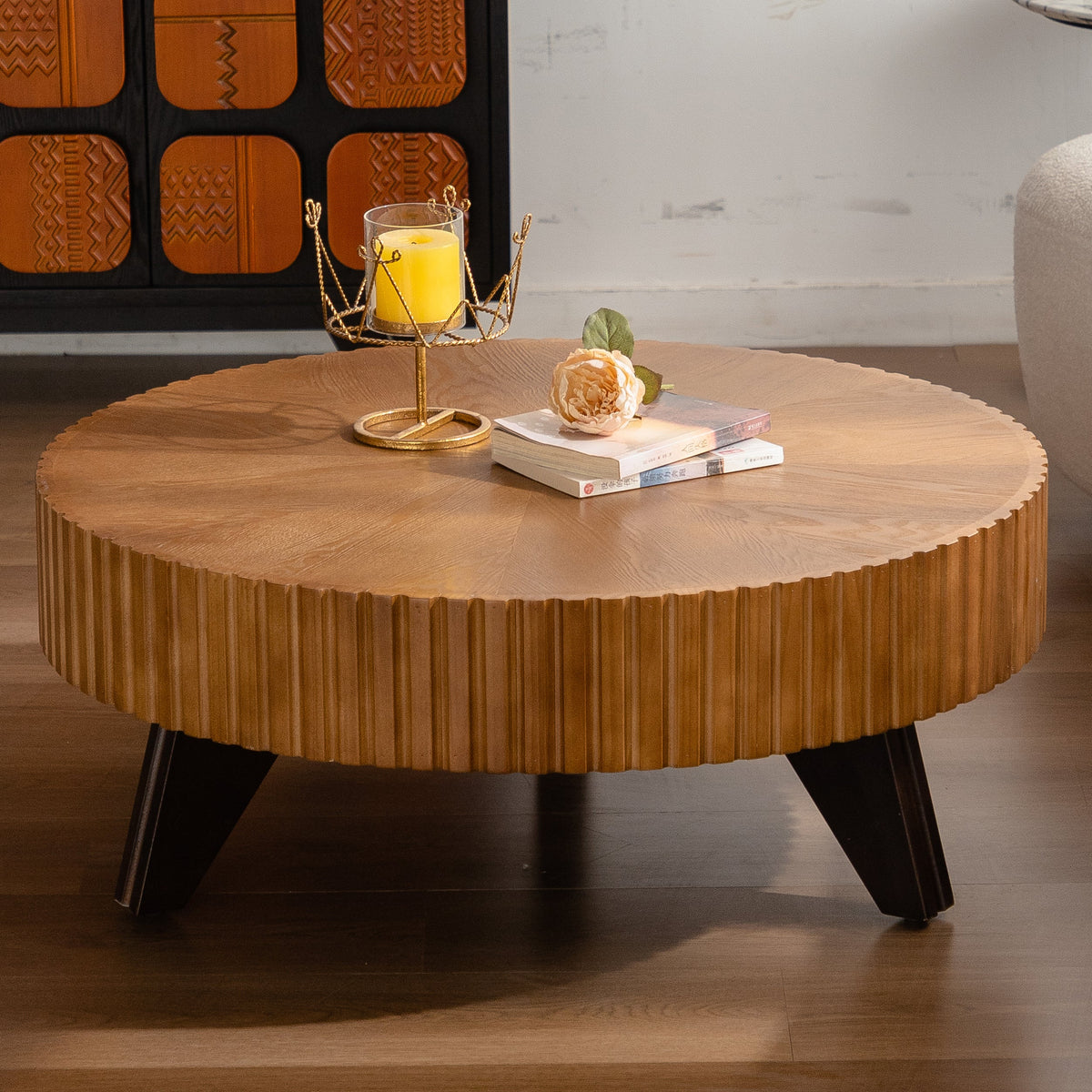 35.4" Round Retro Coffee Table