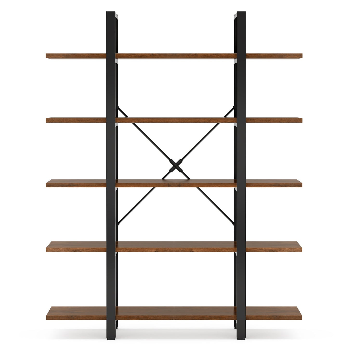 Vintage Industrial 5-Tier Bookshelf
