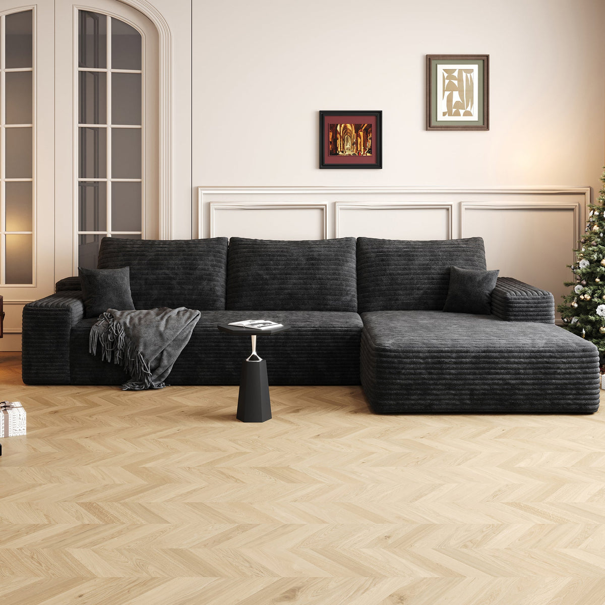 107" Cloud Sectional Couch with L-Shape Chaise