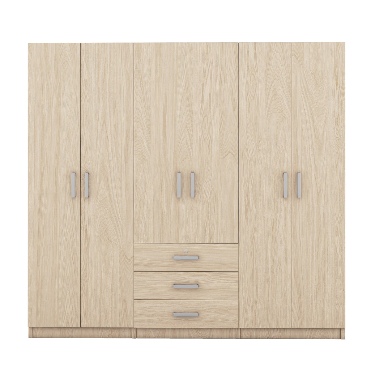 6-Doors Wooden Wardrobe Storage for Bedroom