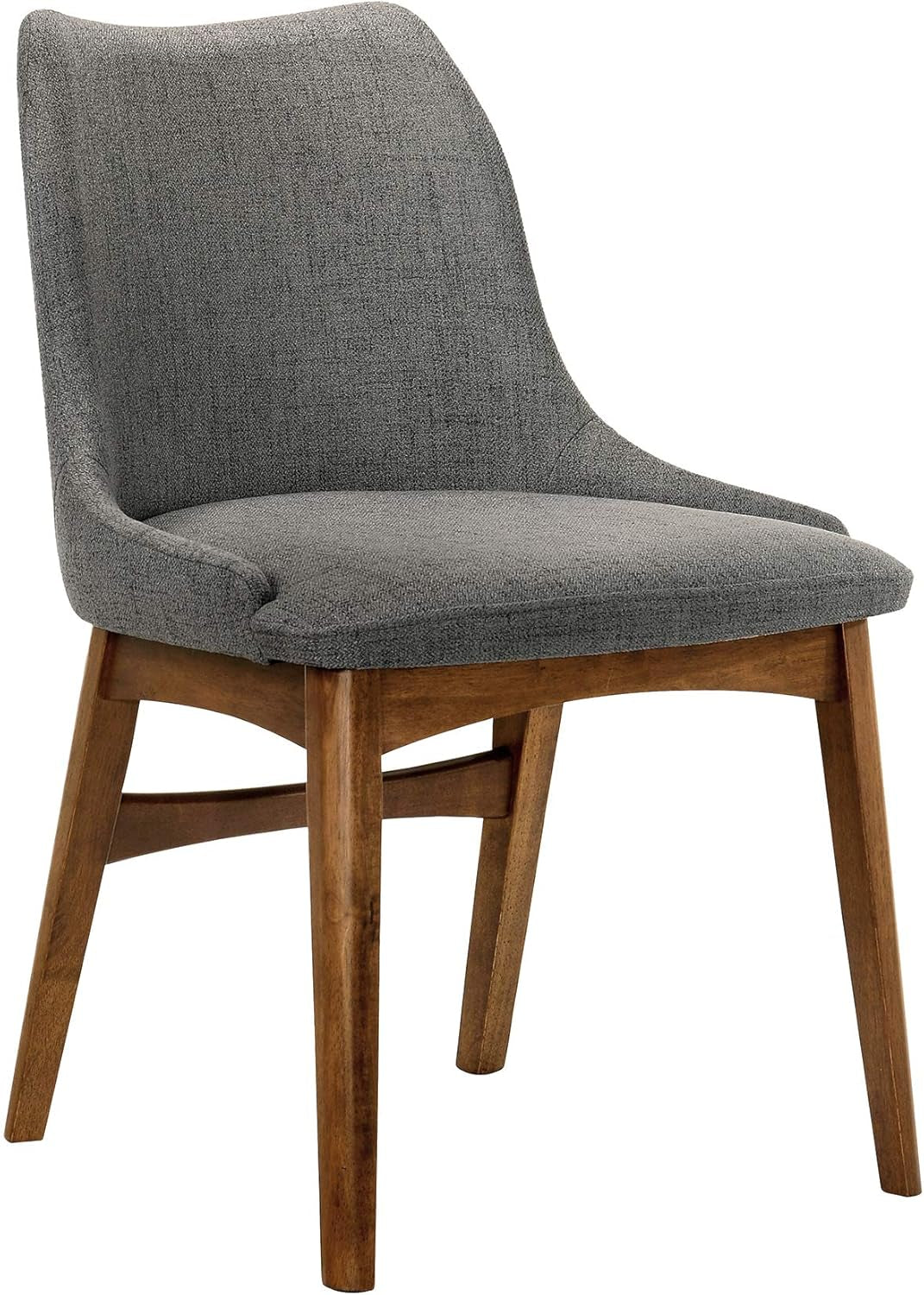 Azalea Charcoal Fabric Wood Dining Side Chairs 19 Inch Seat Height