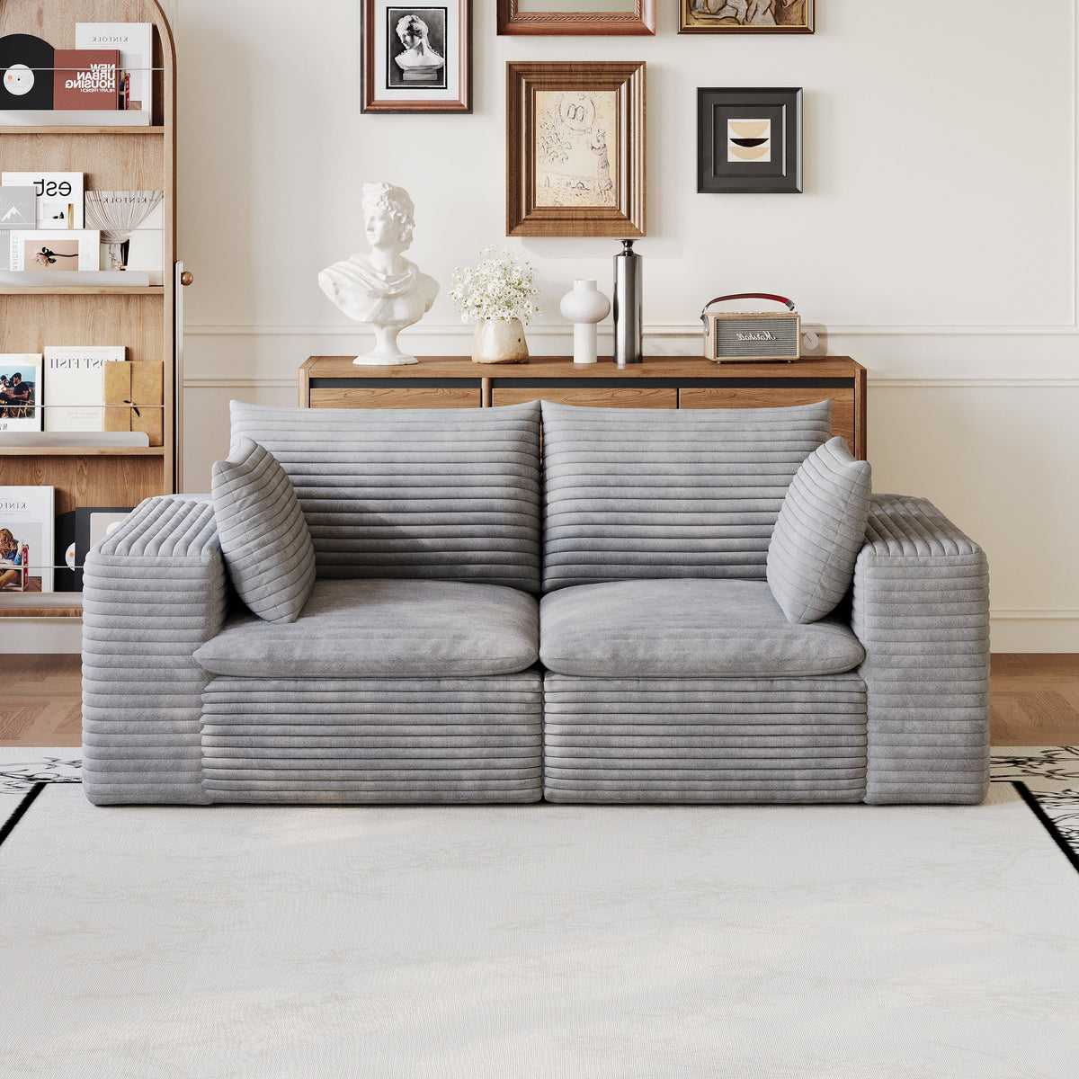 71" Cloud Sofa in Corduroy Fabric
