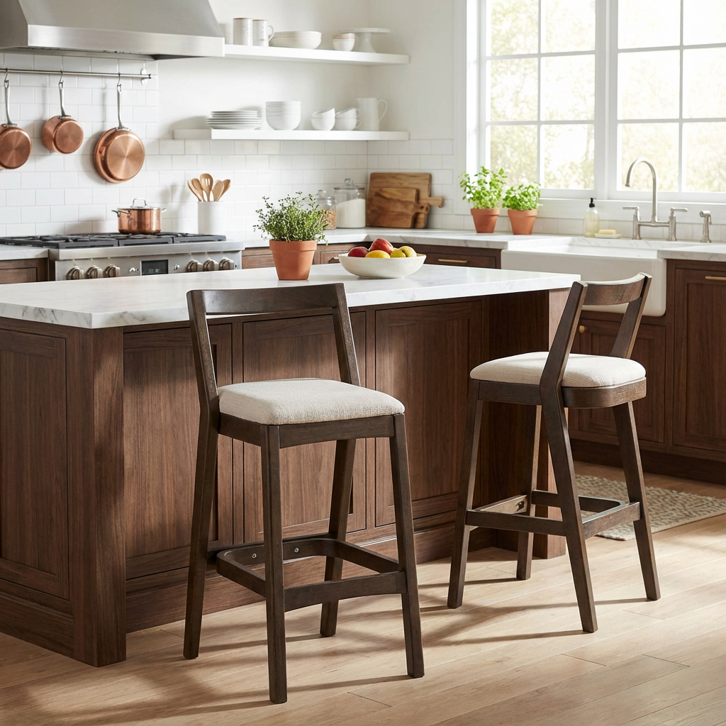 Jasper Indoor Rubberwood Barstool