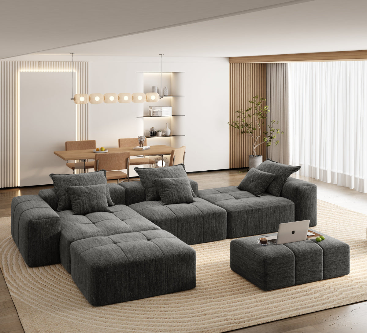 Modern Oversized Modular Sectional Sofa