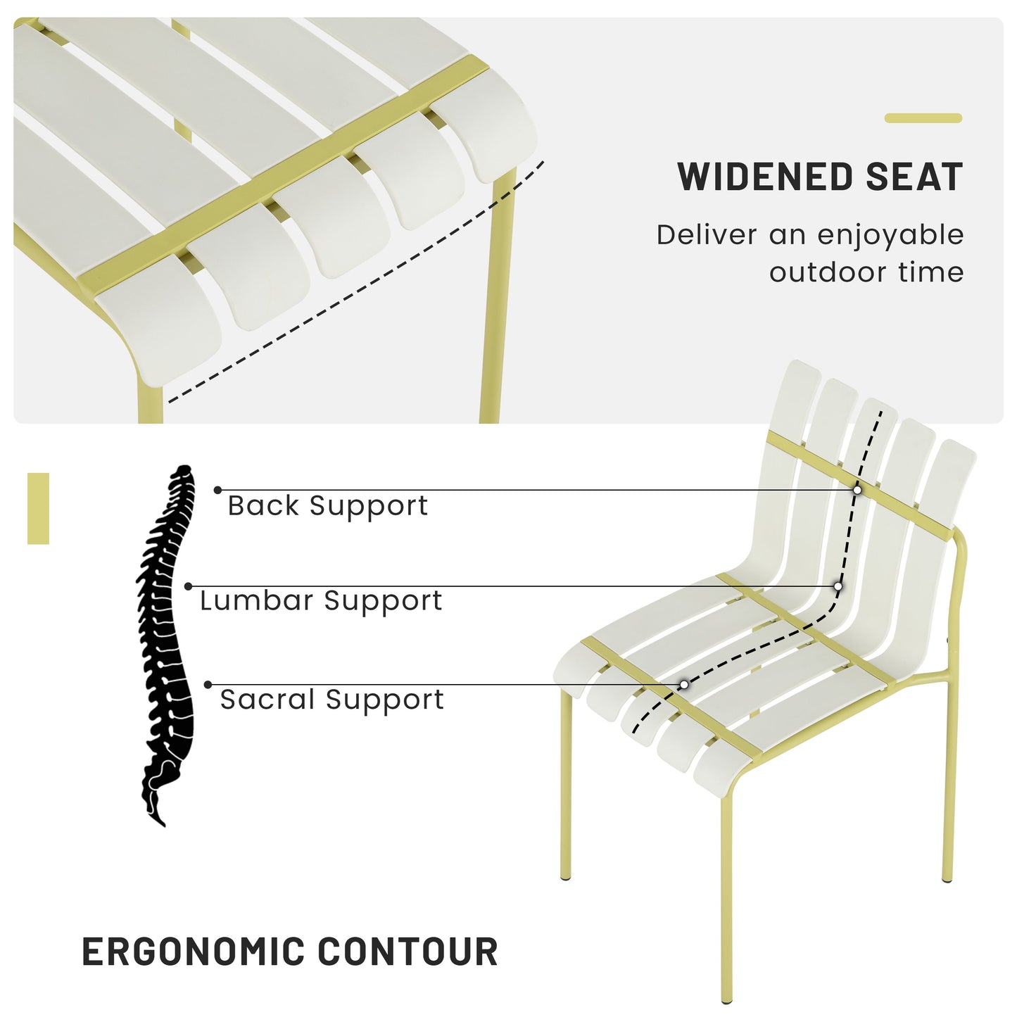 Summer - 4-Pack Modern Striped Color Block Chairs