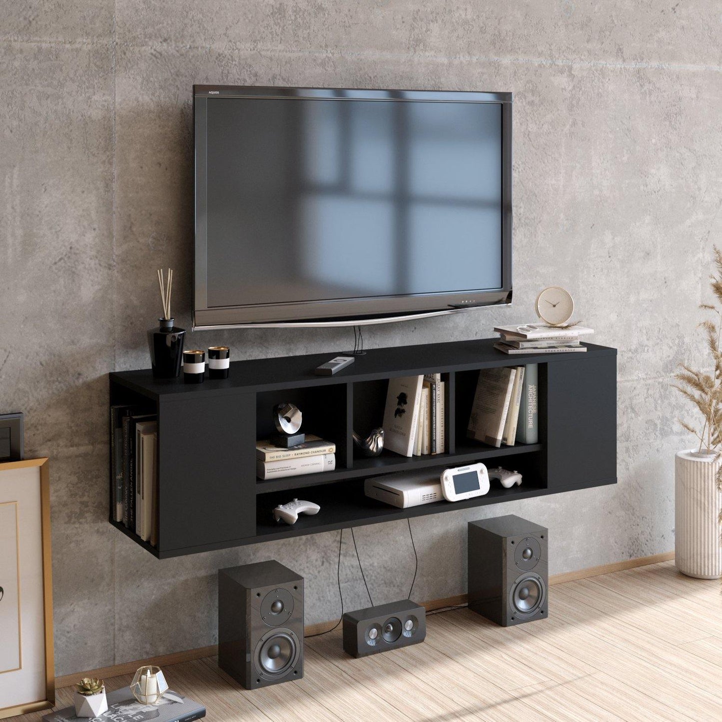 Paldi 53" Wide Floating TV Stand & Media Console