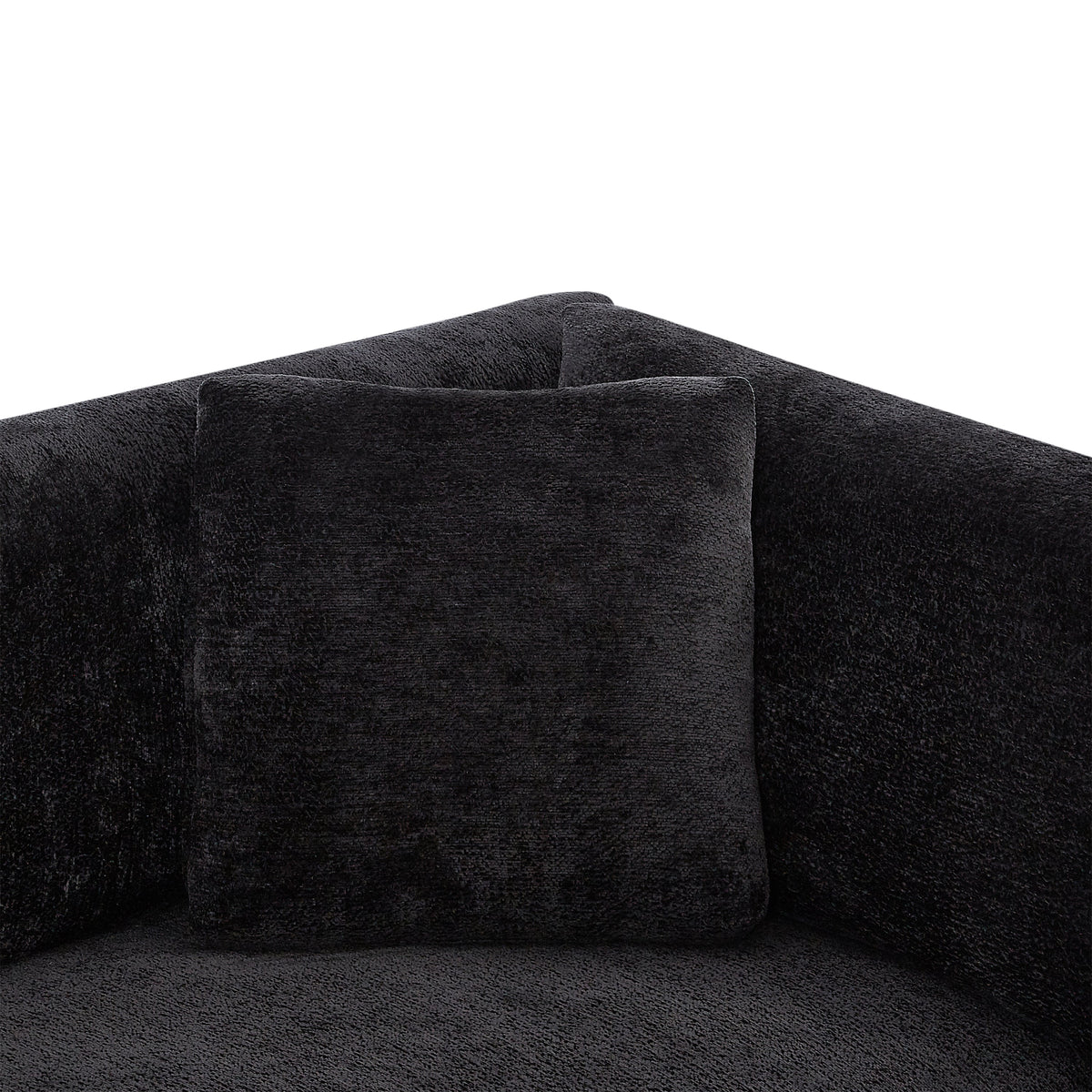 83.50" Modern Flared Arms Sofa (Black)