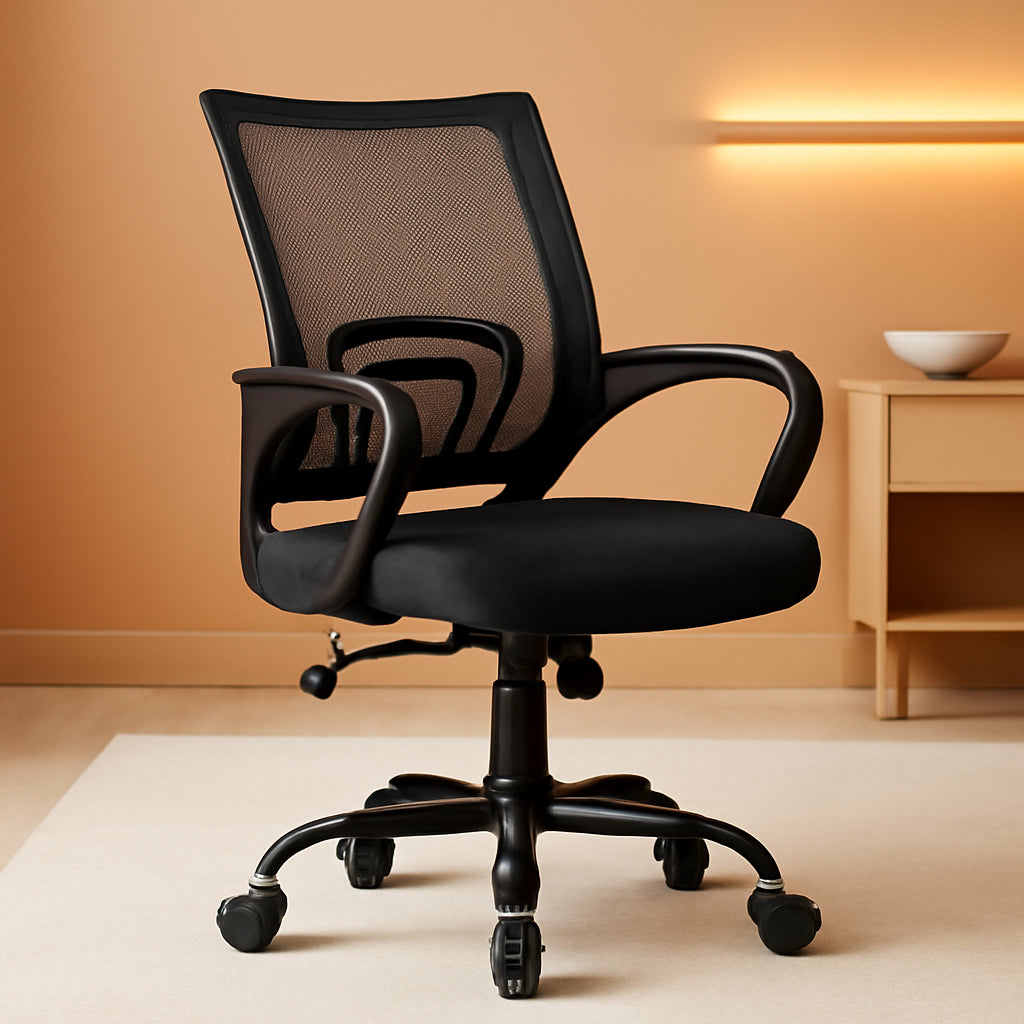 Ergonomic Mesh Office Chair With Lumbar Support Black