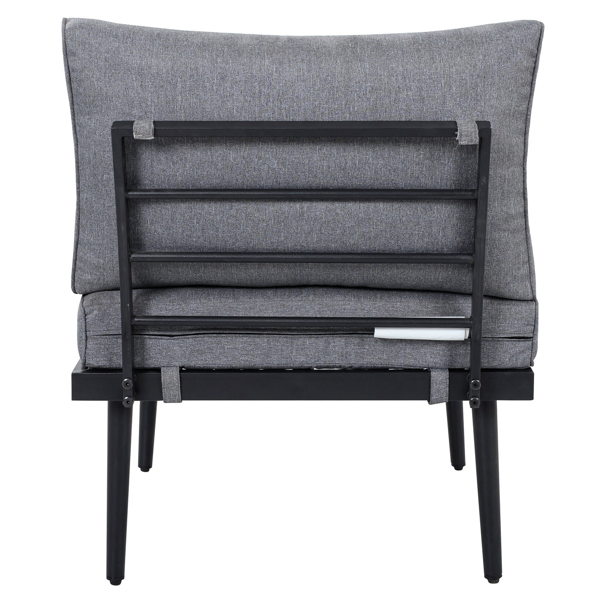TREXM 6-Piece Outdoor Sectional Sofa Set with Round Nesting Tables