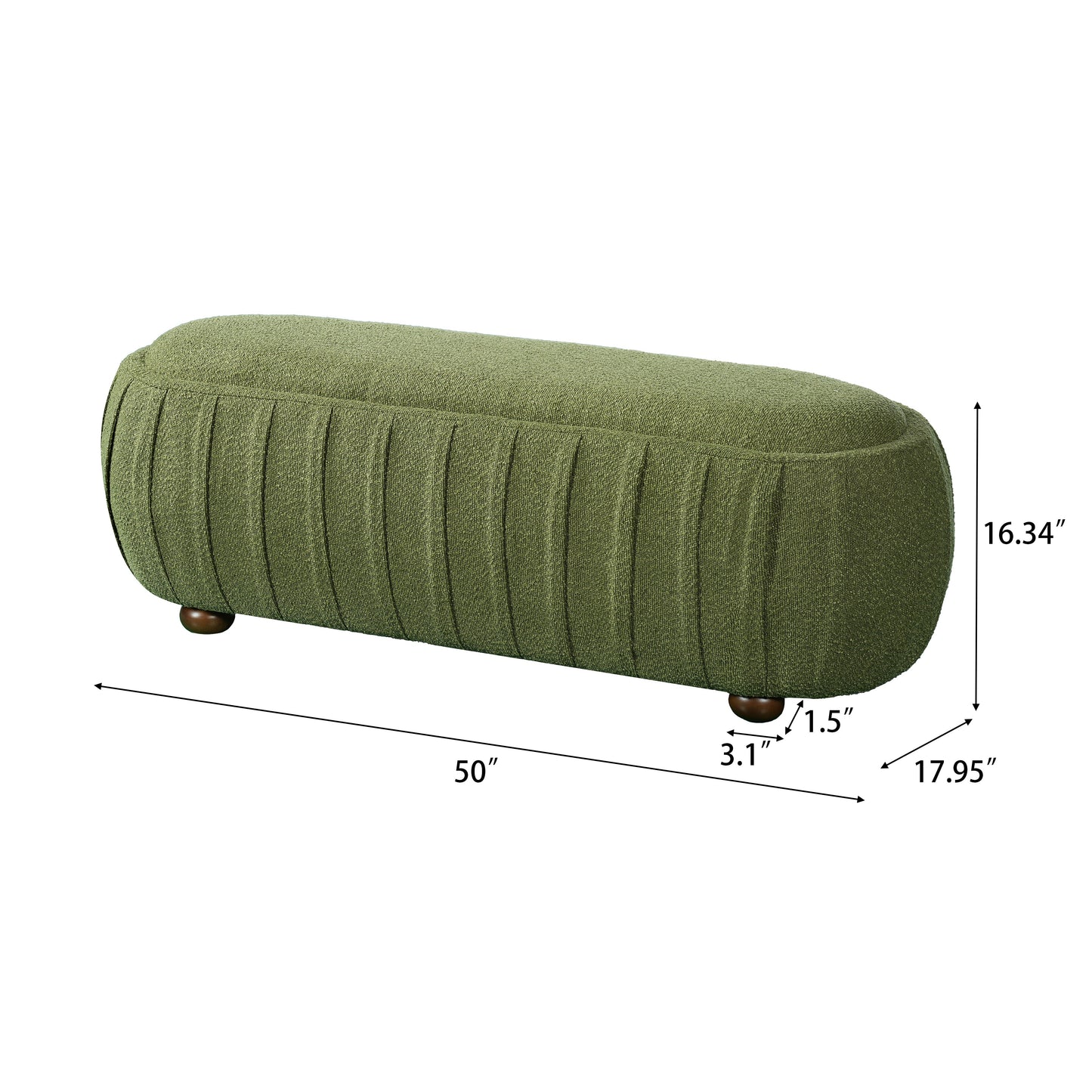 Upholstered Ottoman - Oval Shape