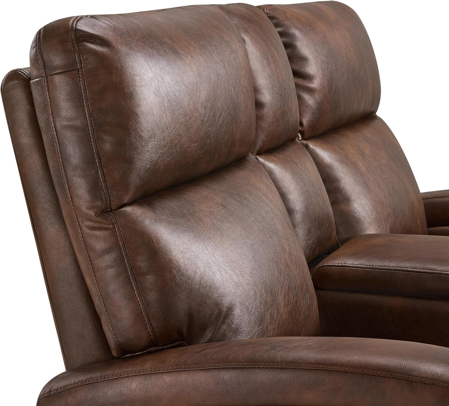 65.7 Inch Dark Brown Zero Wall Power Recliner Loveseat