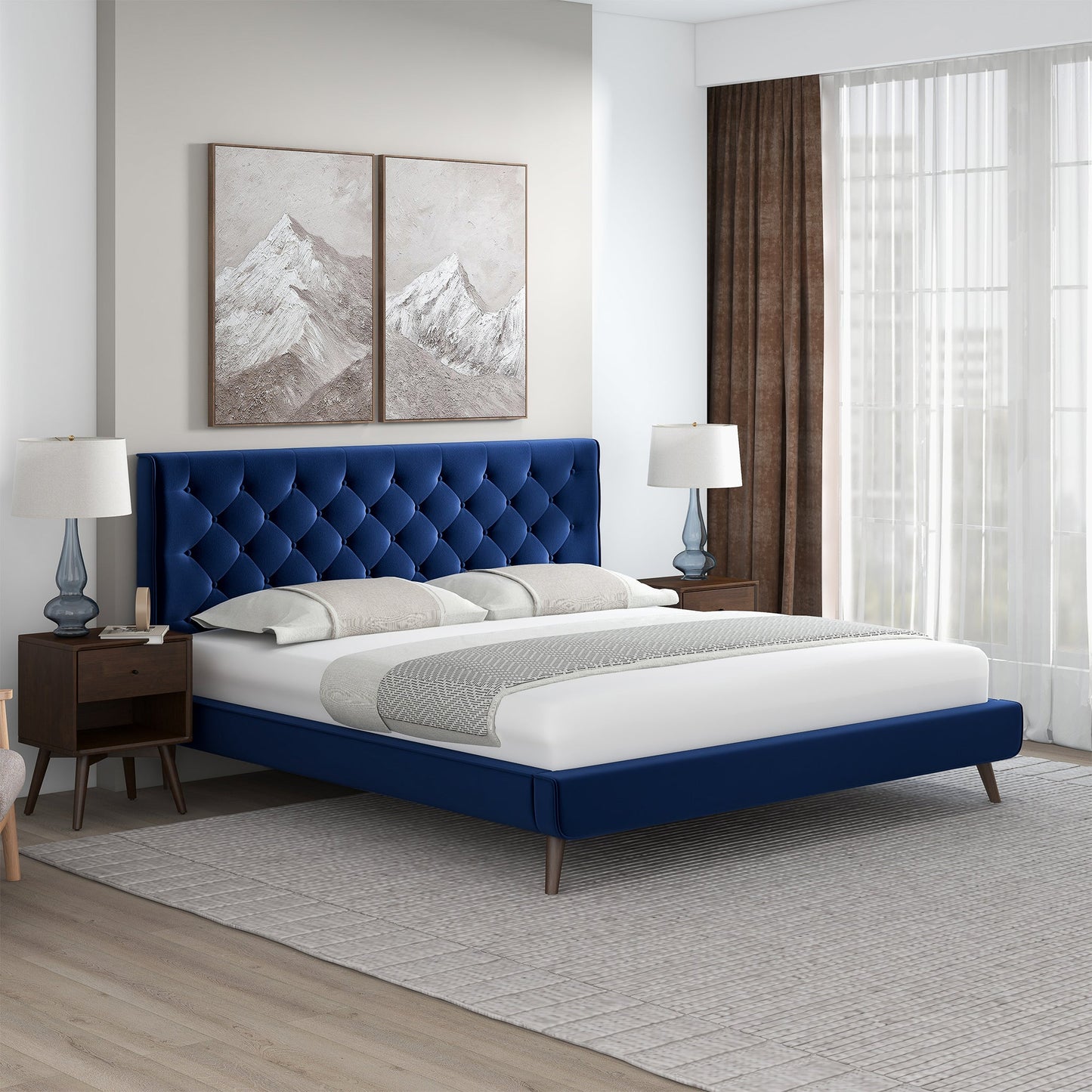 Dillon Velvet Upholstered Bed