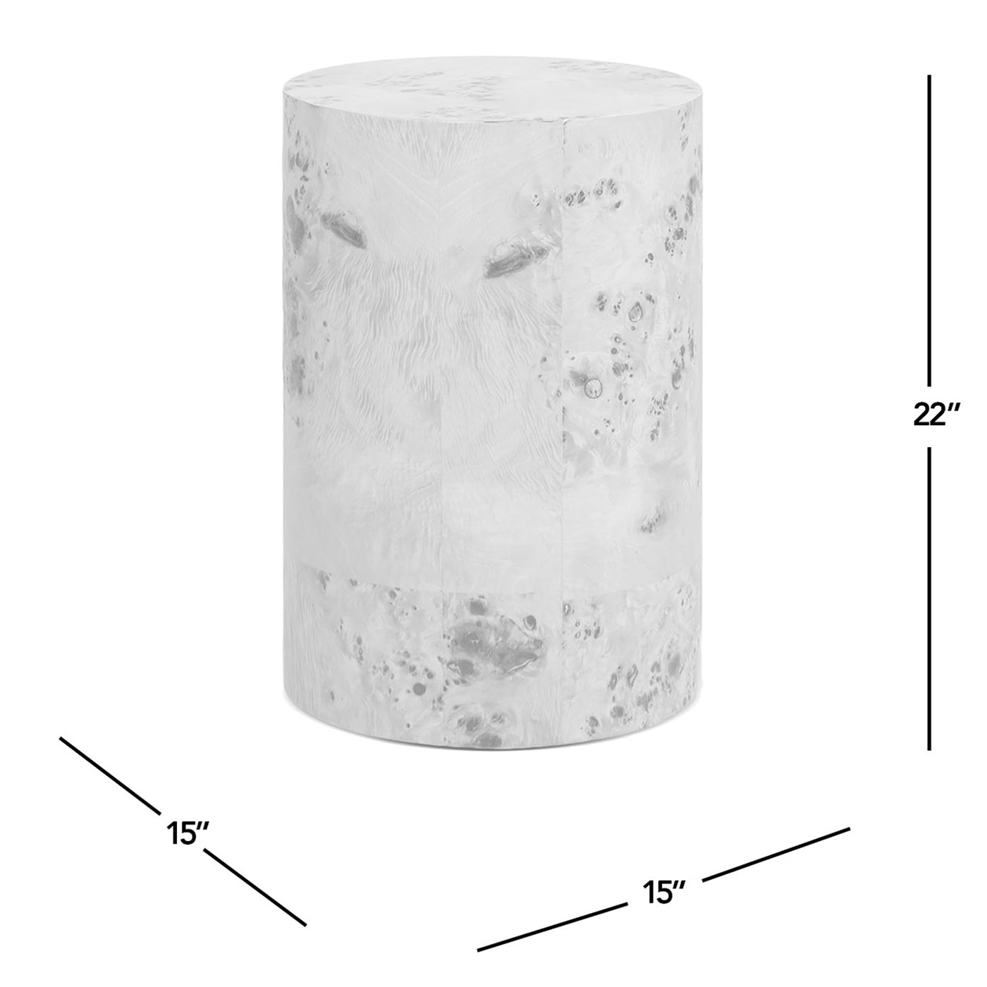 Nebula 22" Accent Pillar Side Table - Warm