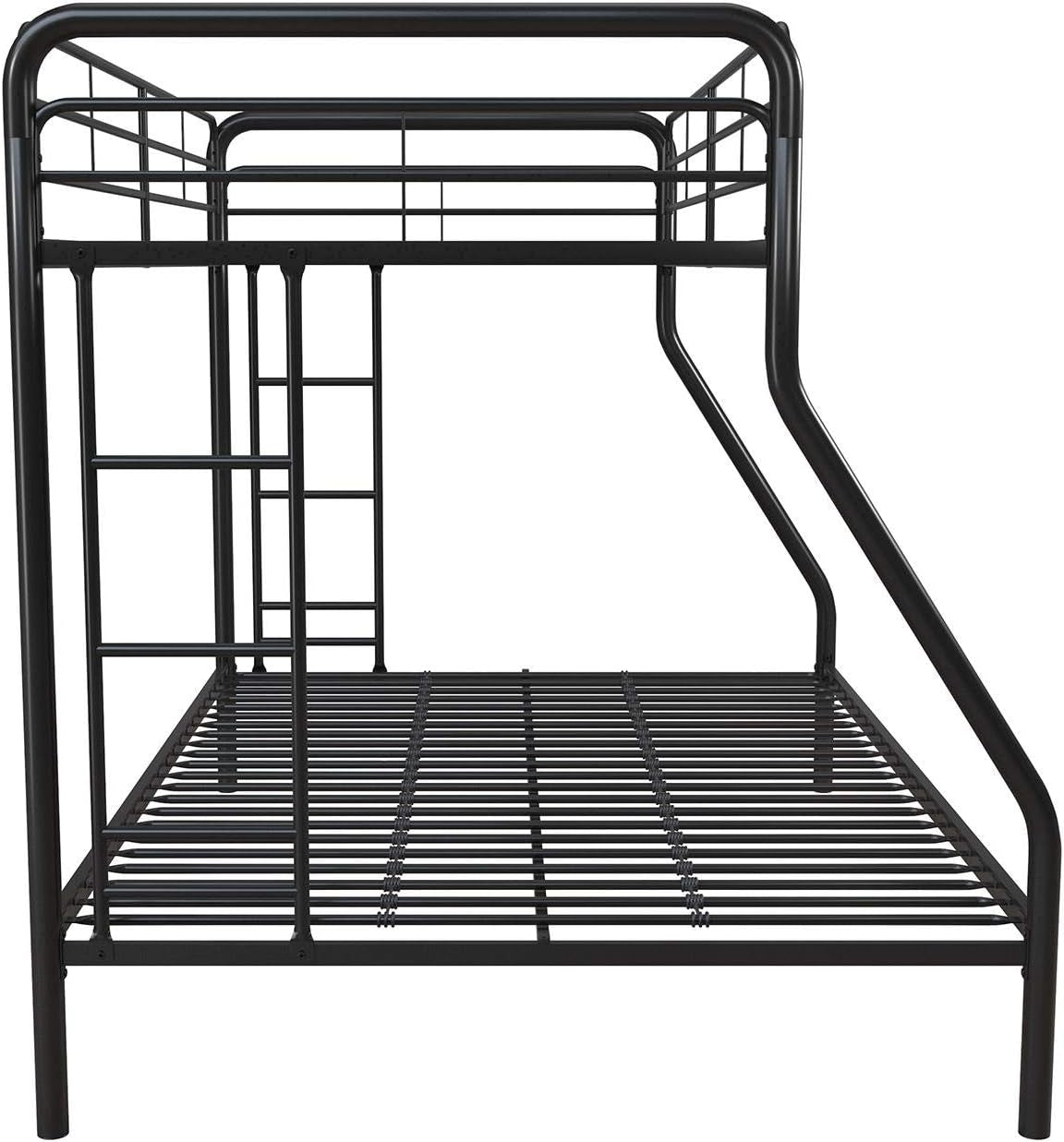 Dusty Metal Bunk Bed Frame Twin Over Full Black Finish