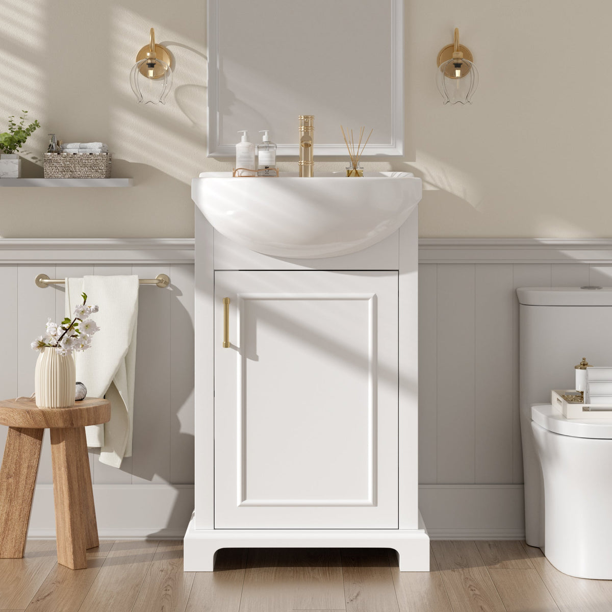 20-Inch Bathroom Vanity with Ceramic Sink