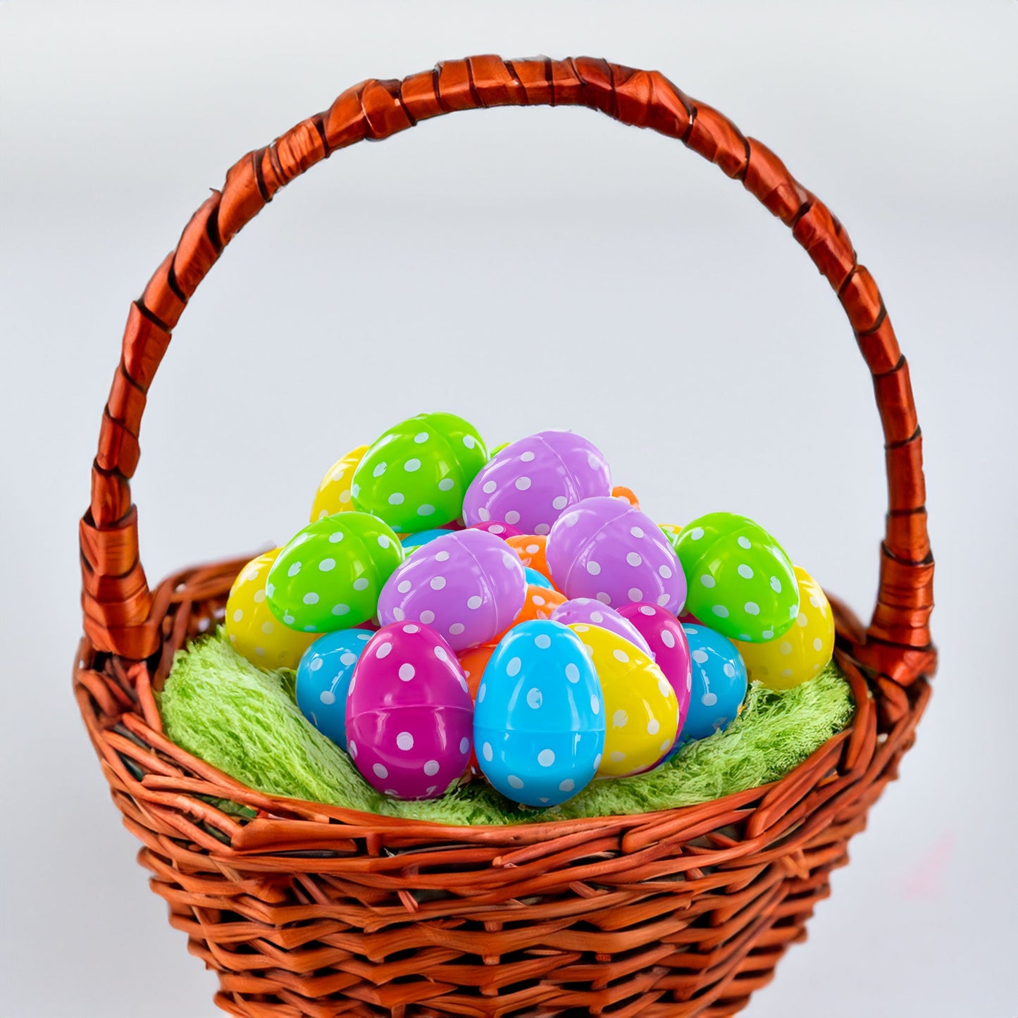 Set of 24 Polka Dot Plastic Easter Eggs