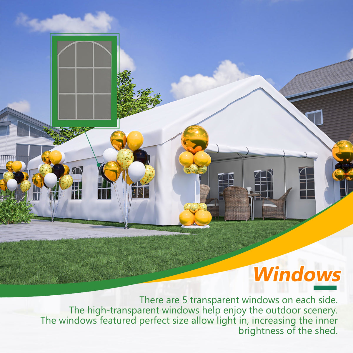 20x32 FT Party Tent with Removable Sidewalls