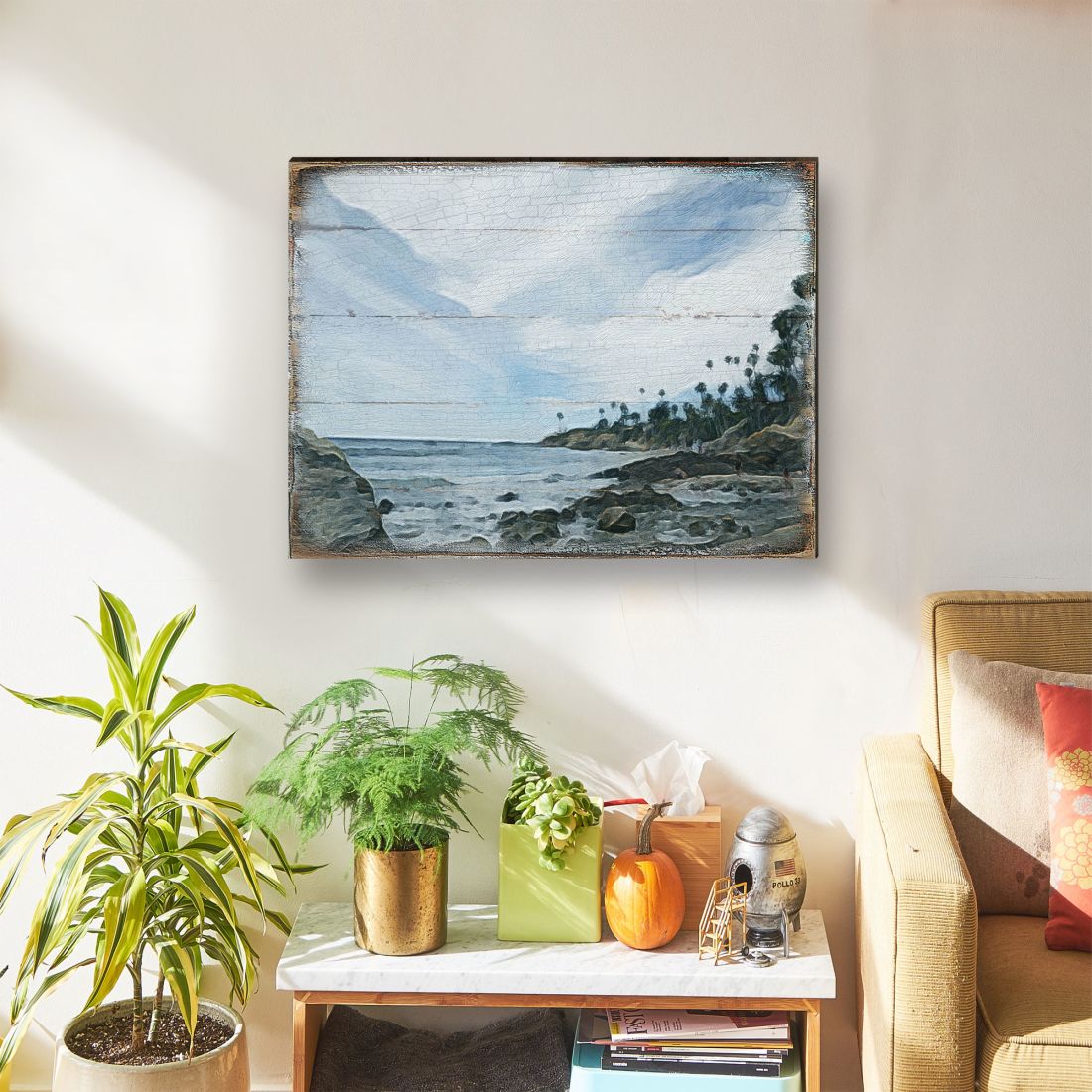 Surfer Wooden Coastal Wall Art by Nature Wonders - Coastal Sea-Life Decor - 84578B