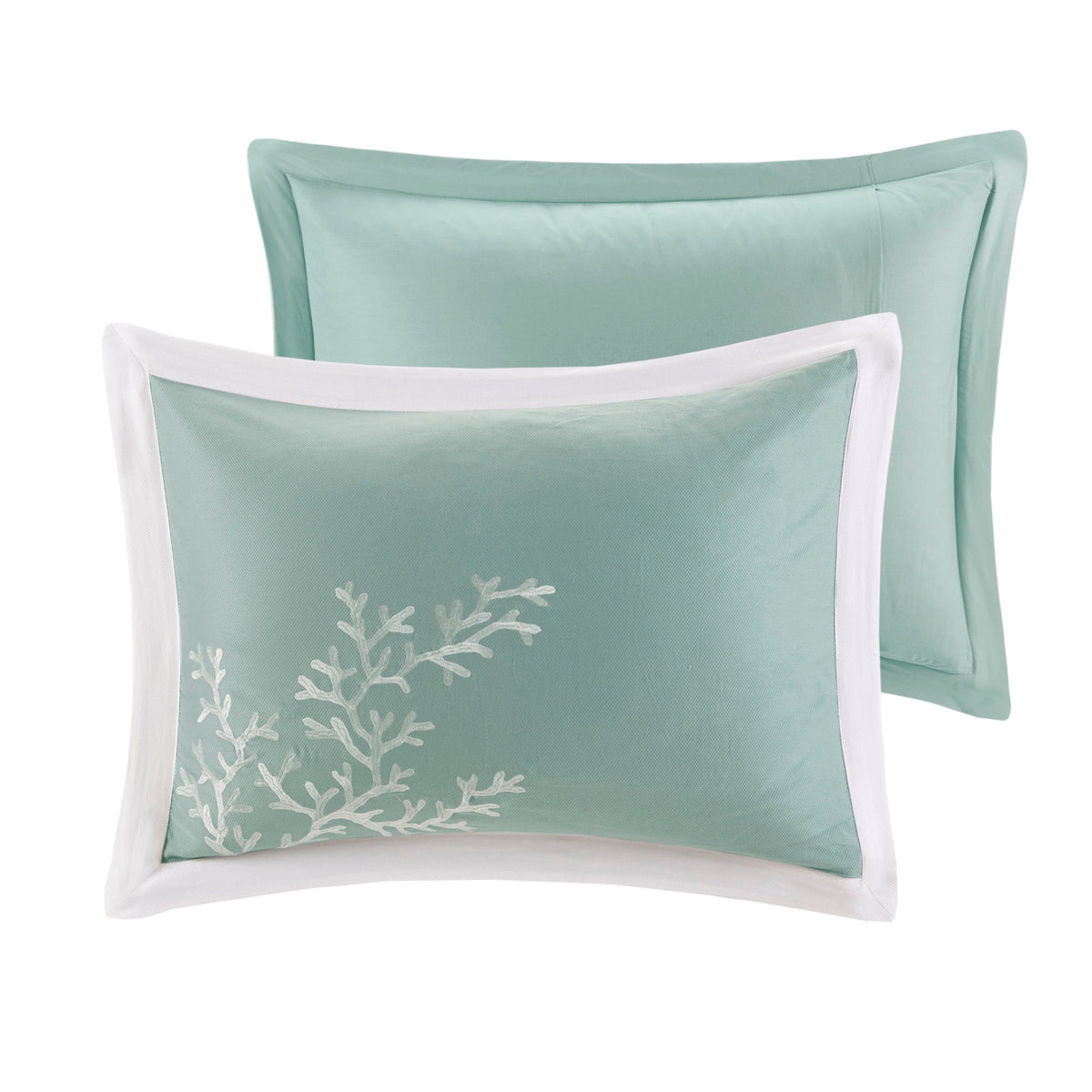 Oversized Cotton Jacquard Comforter Set Aqua Cal King
