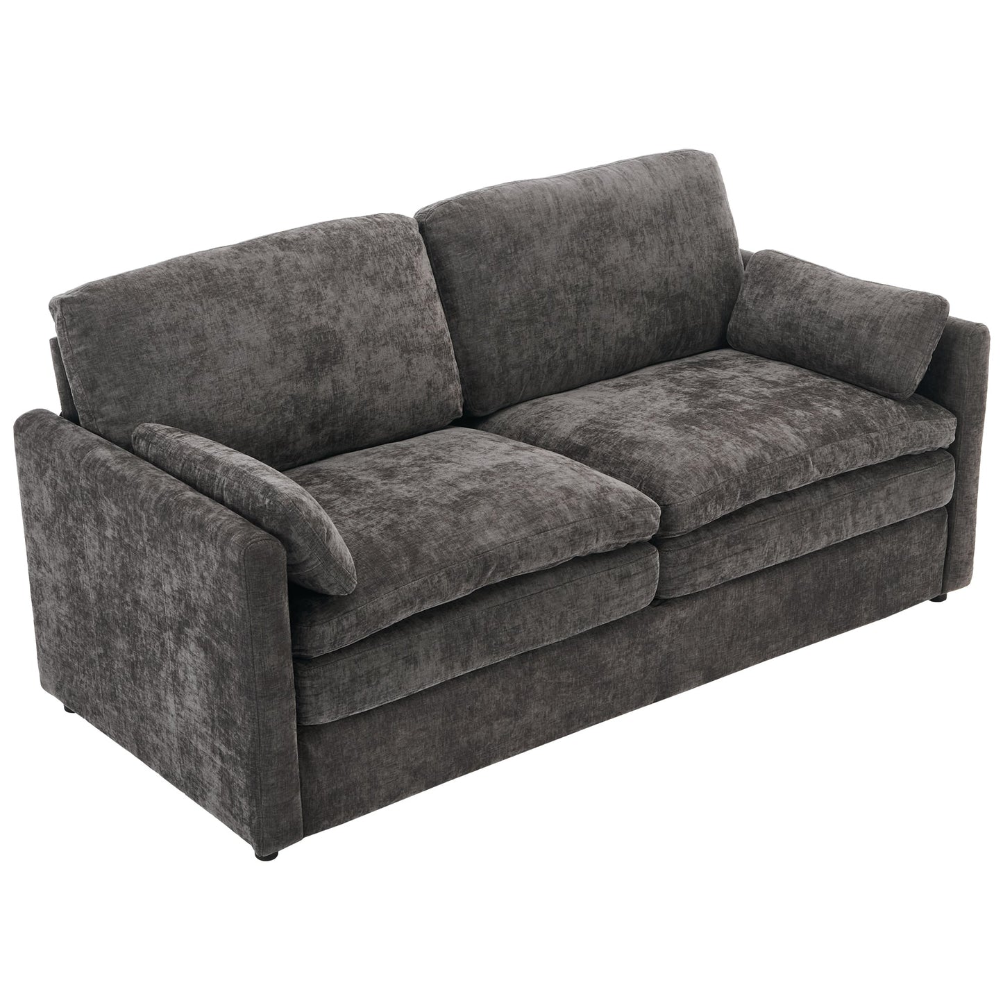 68.1' Cozy Upholstered Loveseat Sofa Oversized Comfy Comfy Cloud Sofa Double Cushion Loveseat Sofa Plush Cushion Sofa Couch for Living Room, Grey