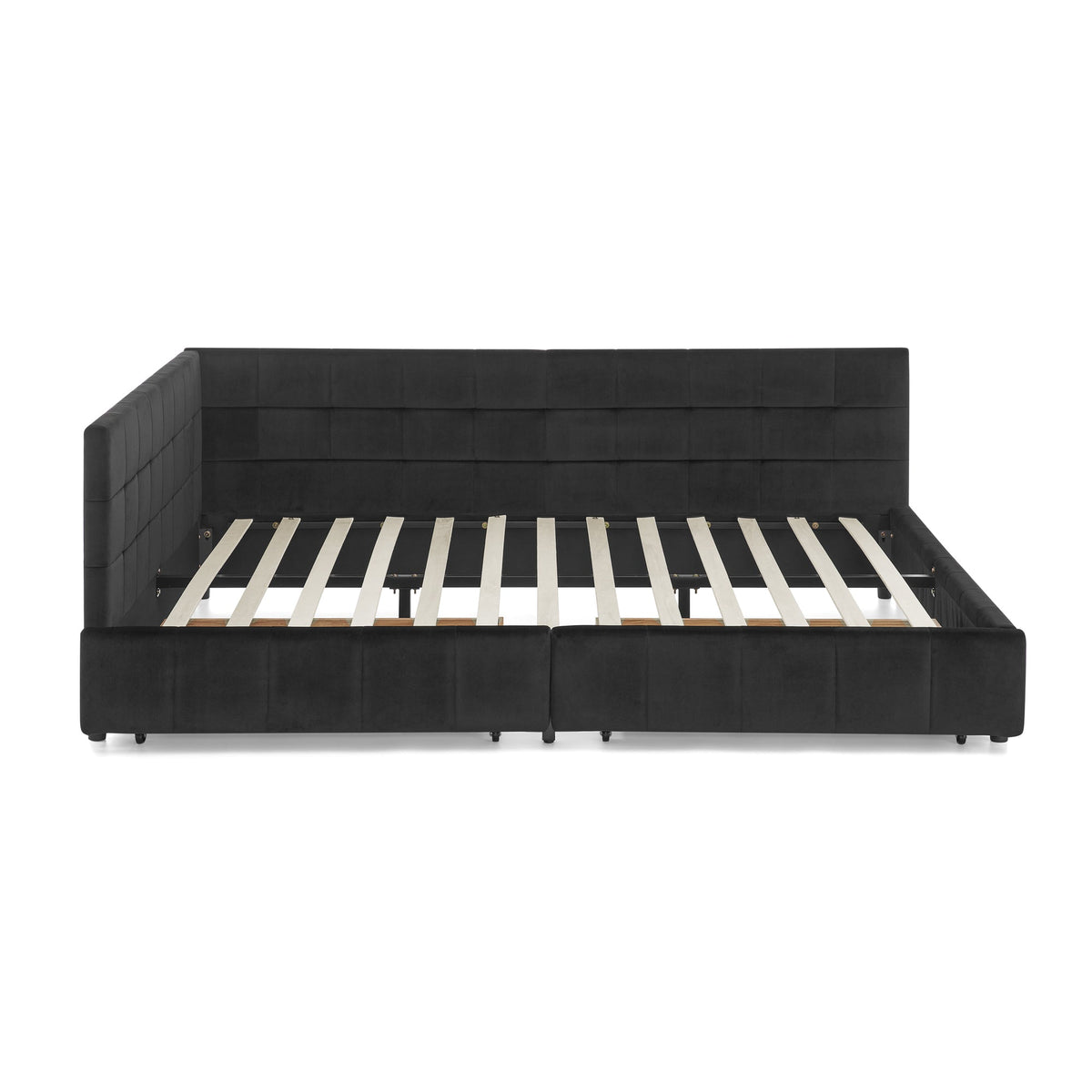 Queen Size Storage Upholstered Tufted Bed Frame
