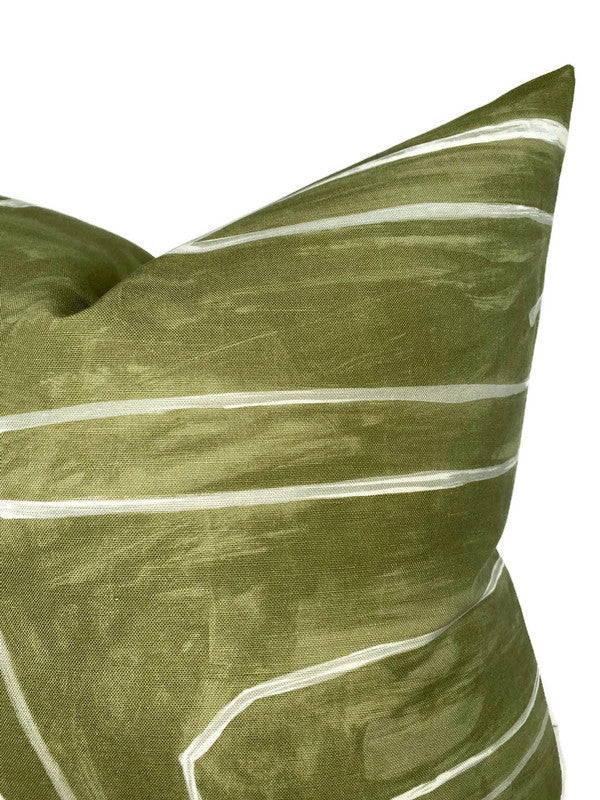 Graffito Pillow Cover in Fern Green, Kelly Wearstler Textiles
