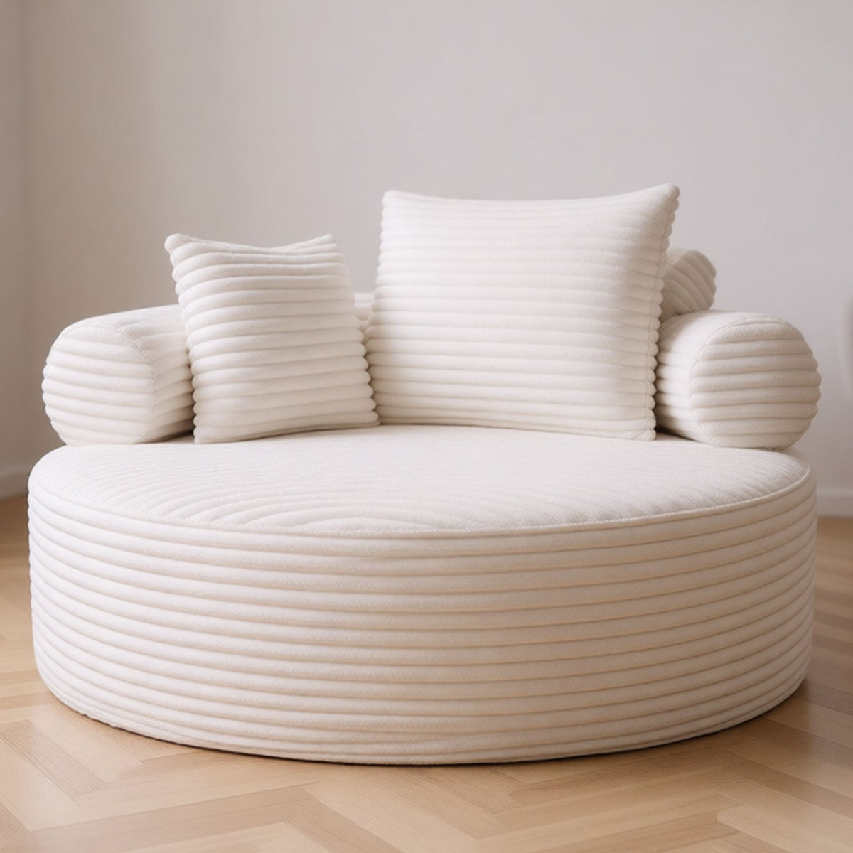 Round Sofa Bed with Memory Foam Sectional Couches