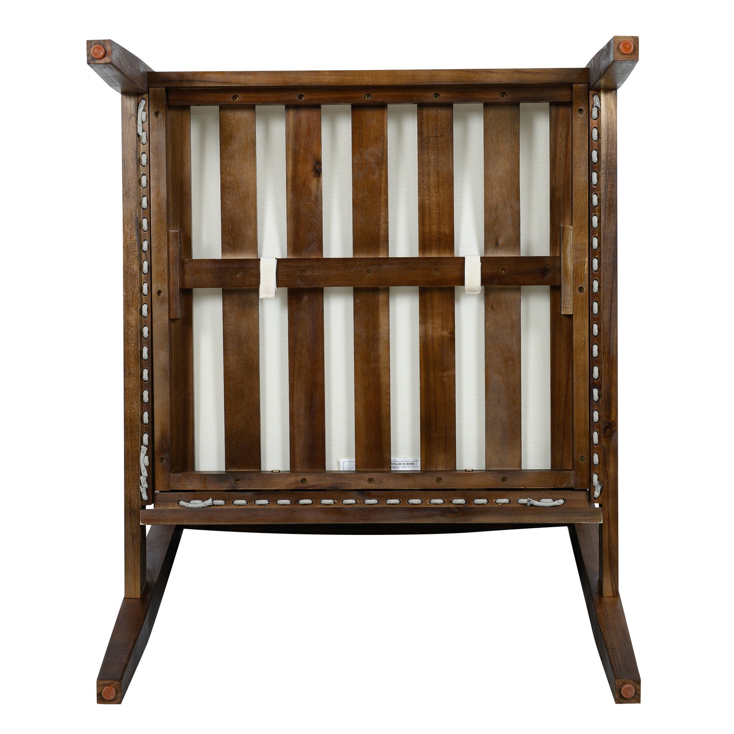 Outdoor Club Chair, Acacia Wood Frame with Rope Back